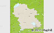 Shaded Relief Map of Rezeknes, physical outside
