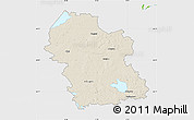 Shaded Relief Map of Rezeknes, single color outside