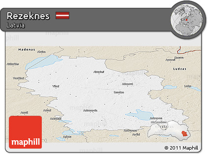 Classic Style Panoramic Map of Rezeknes