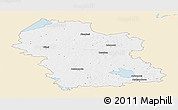 Classic Style Panoramic Map of Rezeknes, single color outside