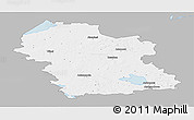 Gray Panoramic Map of Rezeknes, single color outside