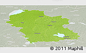 Physical Panoramic Map of Rezeknes, lighten, semi-desaturated