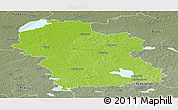 Physical Panoramic Map of Rezeknes, semi-desaturated