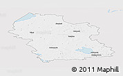 Silver Style Panoramic Map of Rezeknes, single color outside