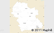 Classic Style Simple Map of Rezeknes, single color outside