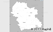 Gray Simple Map of Rezeknes, single color outside