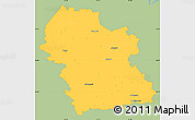Savanna Style Simple Map of Rezeknes, single color outside