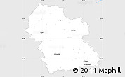 Silver Style Simple Map of Rezeknes, single color outside
