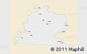 Classic Style 3D Map of Saldus, single color outside