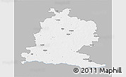 Gray 3D Map of Saldus, single color outside