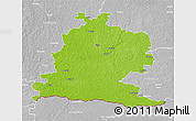 Physical 3D Map of Saldus, lighten, desaturated