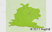 Physical 3D Map of Saldus, lighten