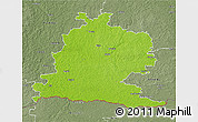 Physical 3D Map of Saldus, semi-desaturated