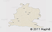 Shaded Relief 3D Map of Saldus, single color outside