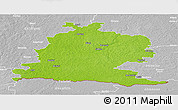 Physical Panoramic Map of Saldus, lighten, desaturated