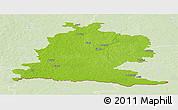 Physical Panoramic Map of Saldus, lighten