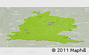 Physical Panoramic Map of Saldus, lighten, semi-desaturated