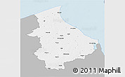Gray 3D Map of Talsu, single color outside