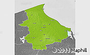 Physical 3D Map of Talsu, desaturated
