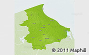 Physical 3D Map of Talsu, lighten