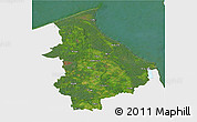 Satellite 3D Map of Talsu, single color outside
