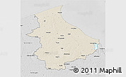 Shaded Relief 3D Map of Talsu, desaturated