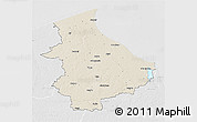 Shaded Relief 3D Map of Talsu, lighten, desaturated