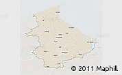 Shaded Relief 3D Map of Talsu, lighten, semi-desaturated