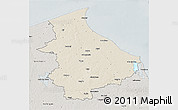 Shaded Relief 3D Map of Talsu, semi-desaturated