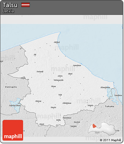 Silver Style 3D Map of Talsu