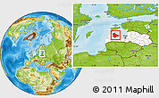 Physical Location Map of Talsu, highlighted country