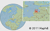 Savanna Style Location Map of Talsu, hill shading
