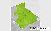 Physical Map of Talsu, lighten, desaturated