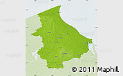 Physical Map of Talsu, lighten