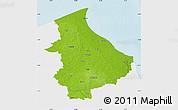 Physical Map of Talsu, single color outside