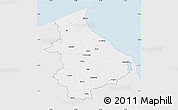 Silver Style Map of Talsu, single color outside