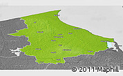 Physical Panoramic Map of Talsu, desaturated