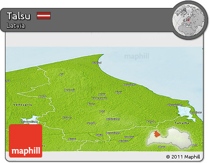 Physical Panoramic Map of Talsu