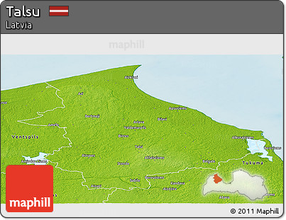 Physical Panoramic Map of Talsu