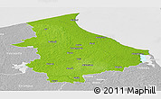 Physical Panoramic Map of Talsu, lighten, desaturated