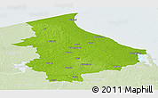 Physical Panoramic Map of Talsu, lighten