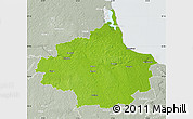 Physical Map of Tukuma, lighten, semi-desaturated