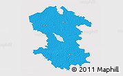 Political 3D Map of Valmieras, single color outside