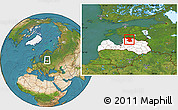 Satellite Location Map of Valmieras, highlighted country
