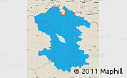 Political Map of Valmieras, shaded relief outside