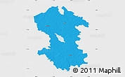 Political Map of Valmieras, single color outside