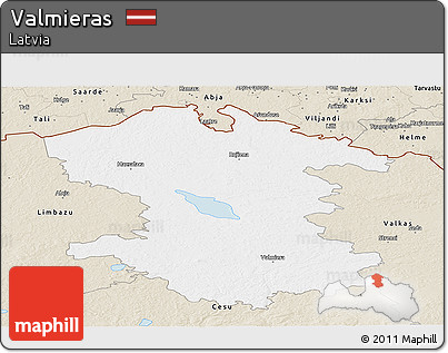 Classic Style Panoramic Map of Valmieras