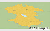 Savanna Style Panoramic Map of Valmieras, single color outside