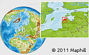 Physical Location Map of Ventspils