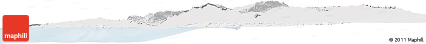 Silver Style Horizon Map of Lebanon, single color outside
